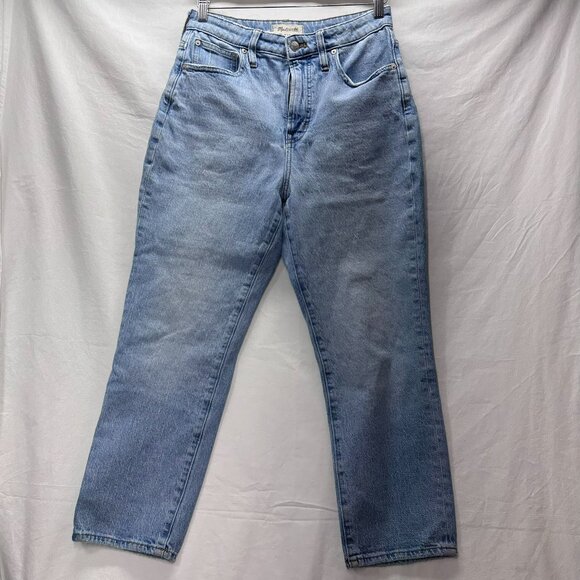 Madewell The Curvy Perfect Vintage Jean Light Wash Women Size 27P Zipper Closure - Picture 1 of 8